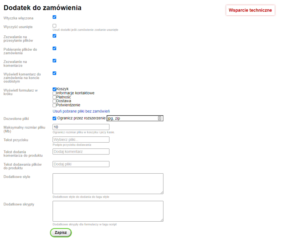 Dodatek do zamówienia Dodatek do zamówienia