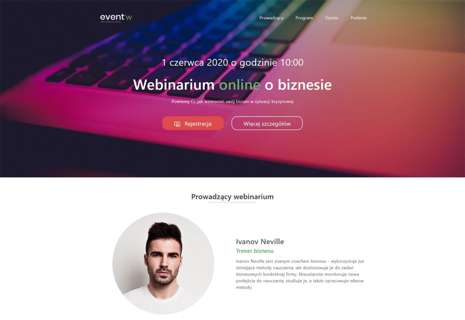 Webinar Landing