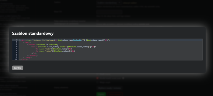 Charakterystyka na listach towarów