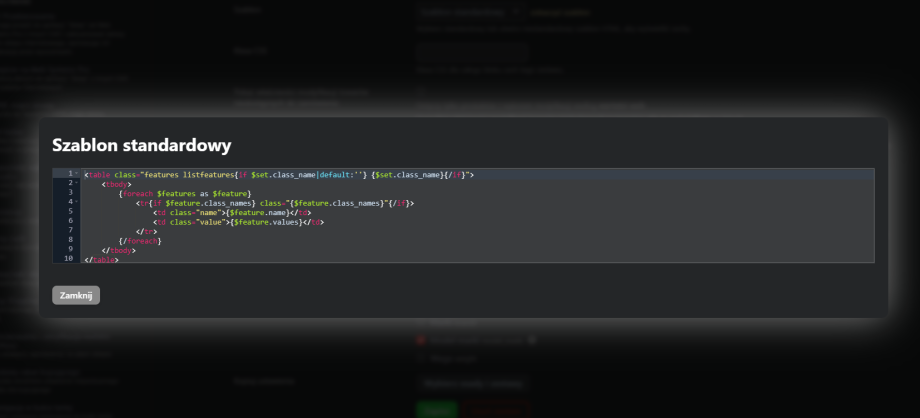 Charakterystyka na listach towarów
