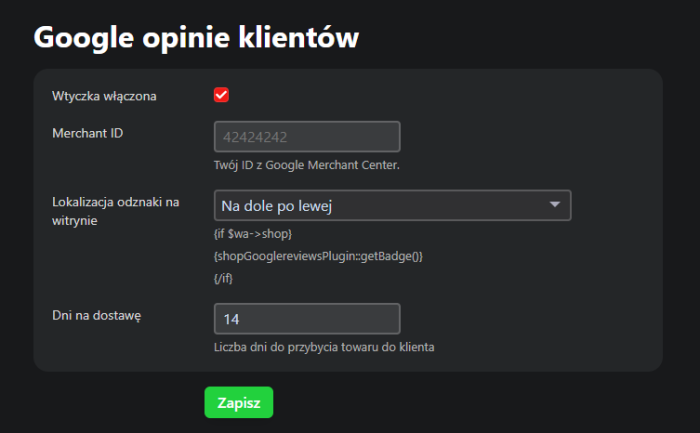 Google opinie klientów