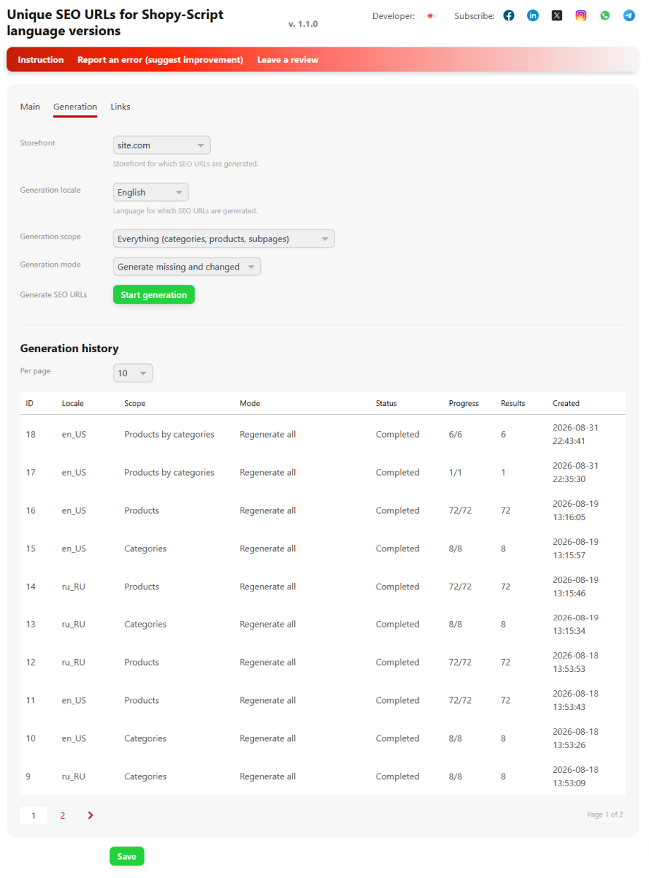 Unikalne adresy SEO-URL-ów w wersjach językowych Shopy-Script