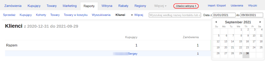 Raporty dotyczące klientów Raporty dotyczące klientów