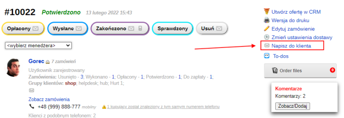 Szablony wiadomości
