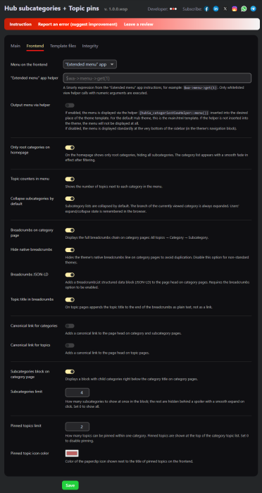 Podkategorie Forum + przypięte tematy
