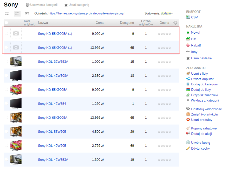Kopiowanie towarów Kopiowanie towarów