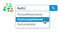Automatyczne uzupełnianie podczas wyszukiwania