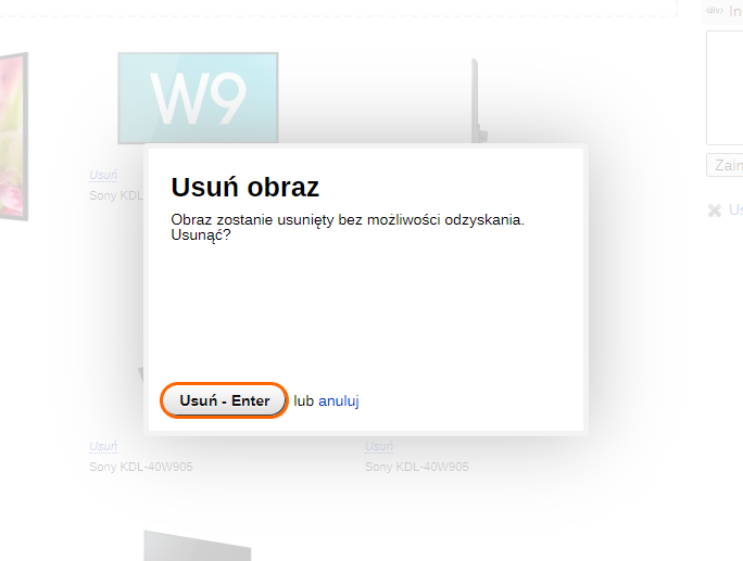 Szybkie usuwanie obrazów