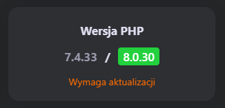 Wersja PHP