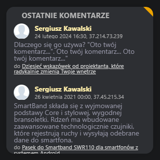 Komentarze Komentarze