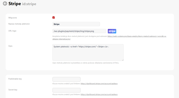 Stripe - płatności kartą i Blik