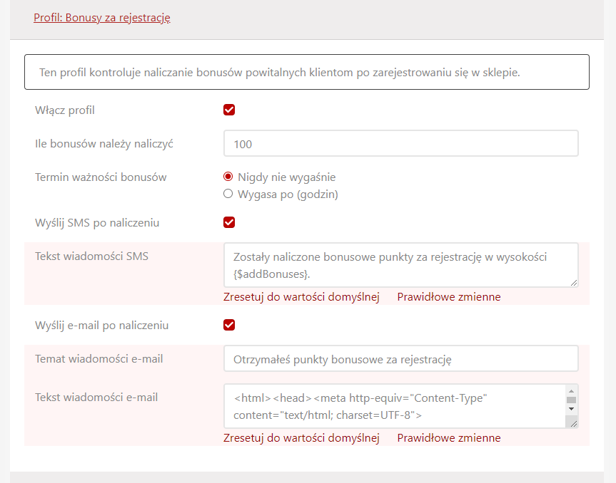 System bonusowy System bonusowy