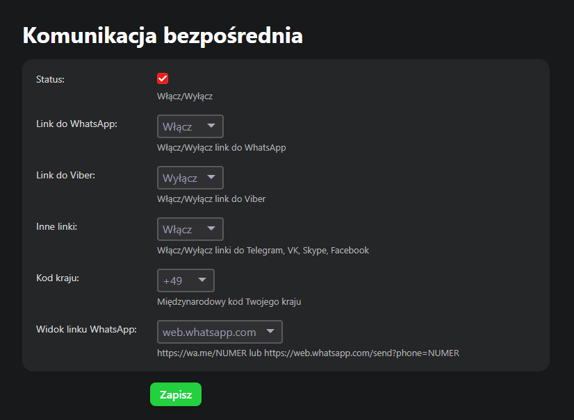 Komunikacja bezpośrednia Komunikacja bezpośrednia