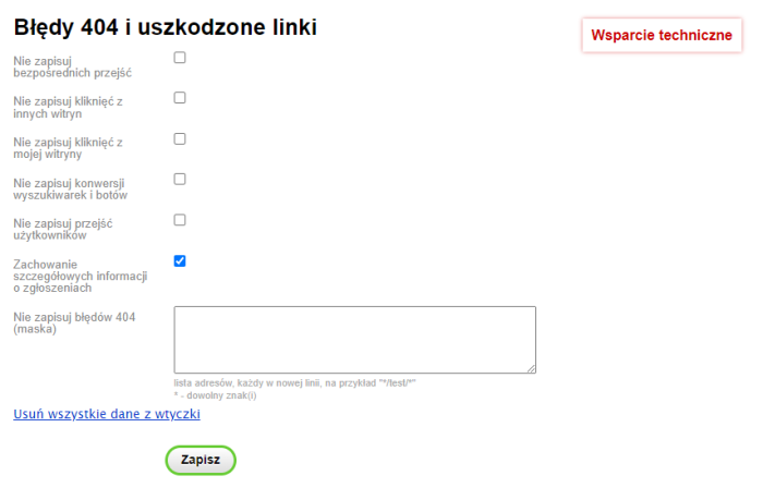 Błędy 404 i uszkodzone linki