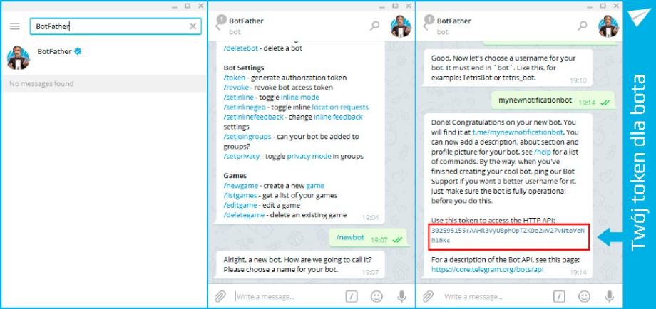 Powiadomienia w Telegram