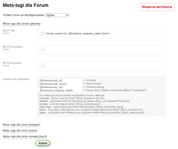 Meta-tagi dla Forum
