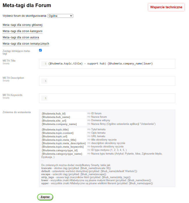 Meta-tagi dla Forum