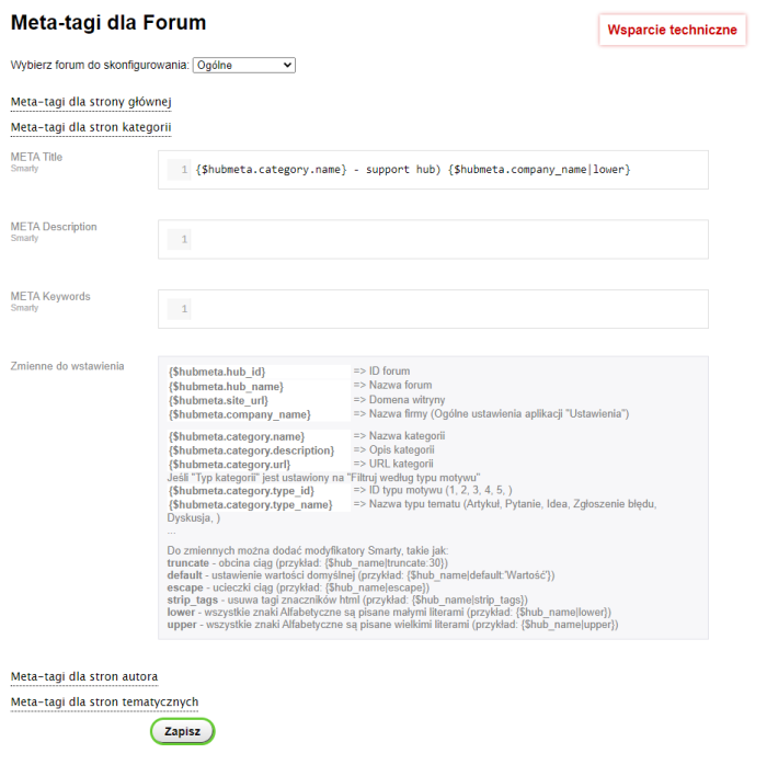 Meta-tagi dla Forum