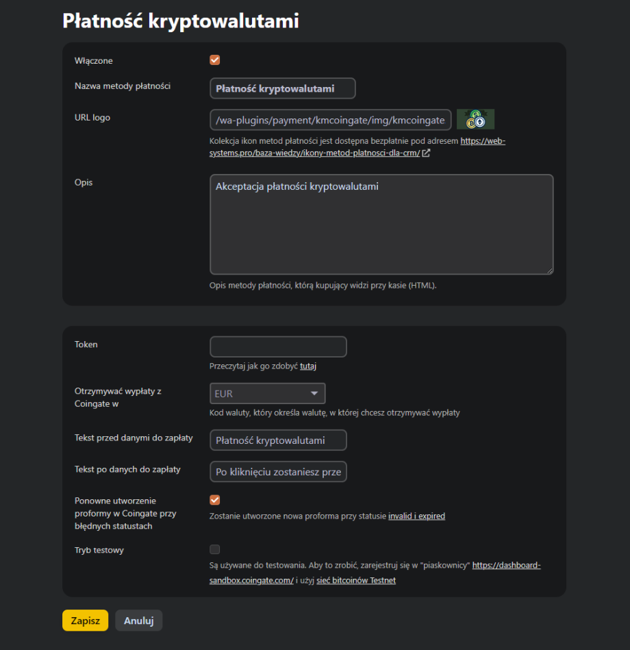 Płatność kryptowalutami Płatność kryptowalutami