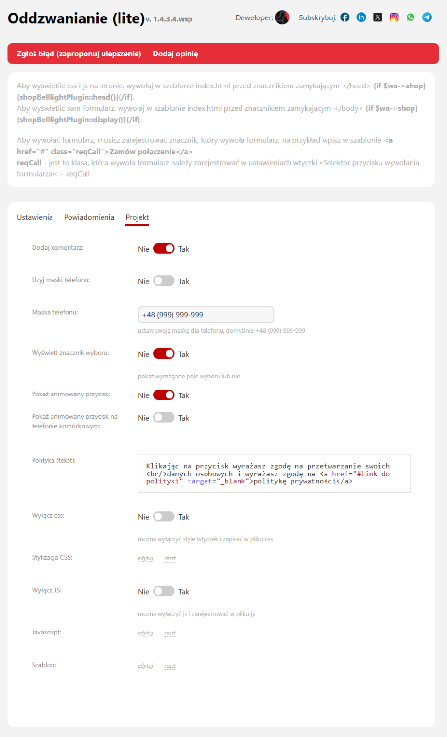 Oddzwanianie (lite) Oddzwanianie (lite)