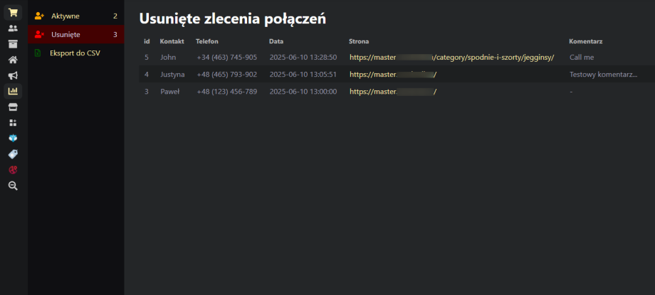 Oddzwanianie (lite) Oddzwanianie (lite)