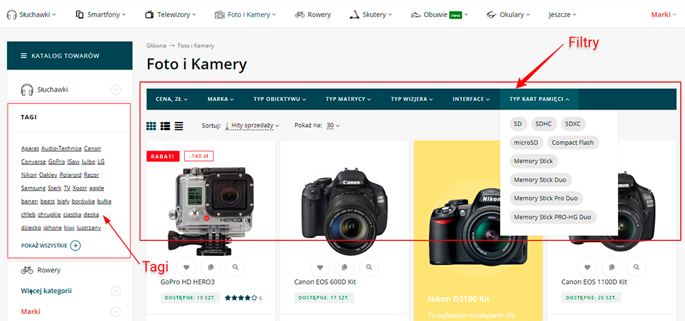 Prawidłowa organizacja filtrów i tagów w katalogu