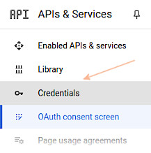 APIs & Services → Credentials