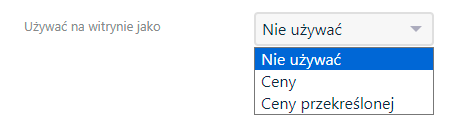 Wyświetlanie cen na witrynie