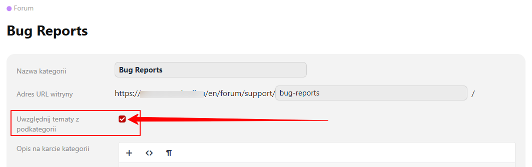 Tematy z podkategorii w sekcjach nadrzędnych