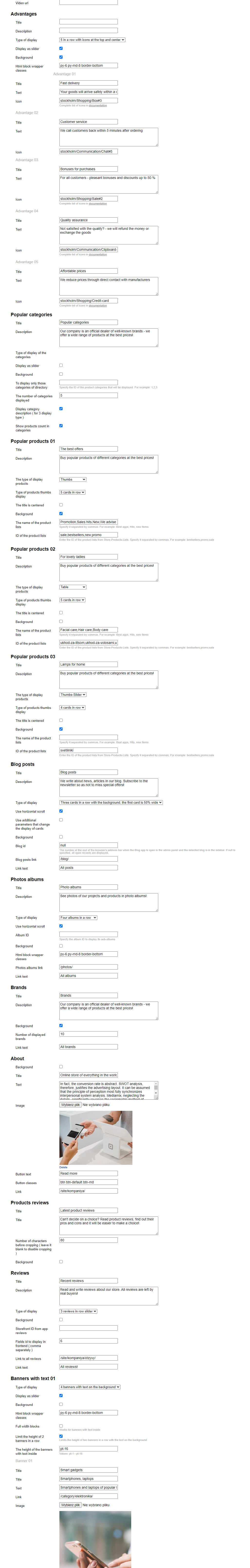 Zrzut 4 ekranu ustawień 'Ahead'