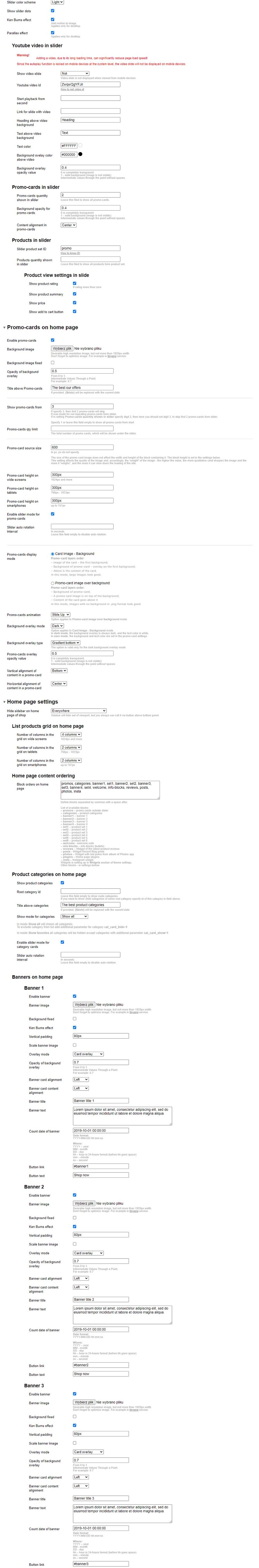Zrzut 5 ekranu ustawień 'Sexy'