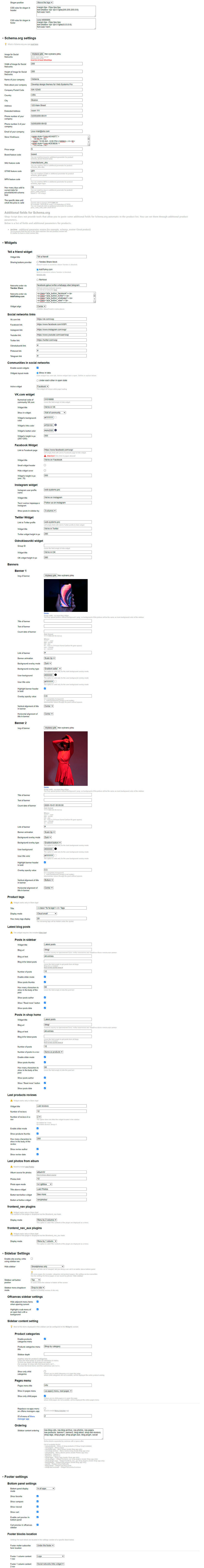 Zrzut 2 ekranu ustawień 'Super'