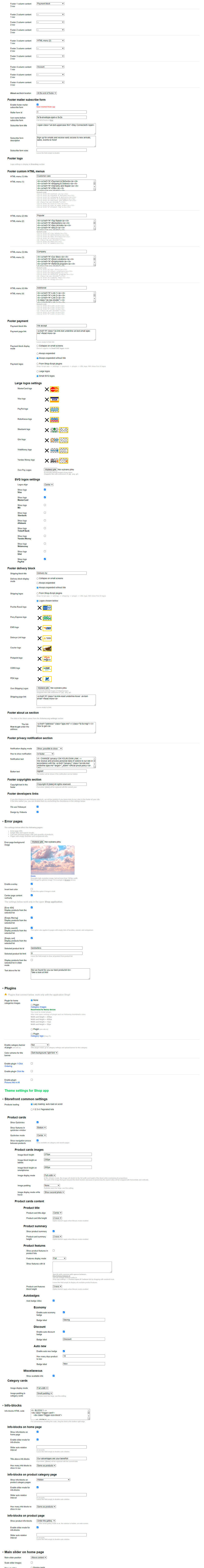 Zrzut 3 ekranu ustawień 'Super'