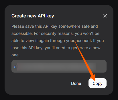 Klucz API DeepSeek - kopiowanie