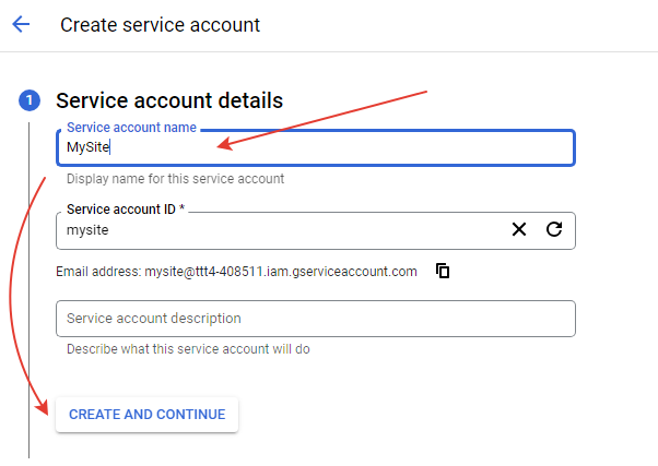 Service account name