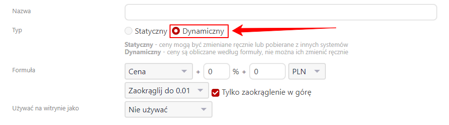 Dynamiczny typ cen