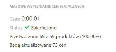 Wyniki po wykonaniu przycisku „Sprawdź”