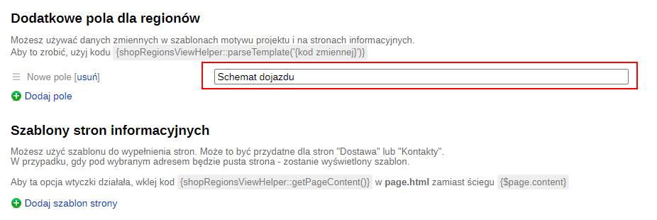 Dodaj nazwę pola wtyczki SEO-regiony