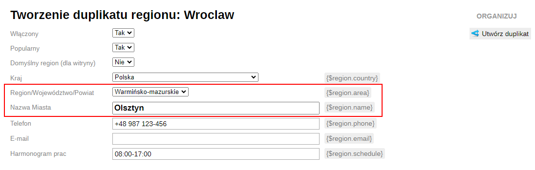 Zapisz nowy region (SEO-regiony)