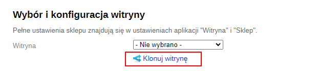 Przycisk Klonuj witrynę (SEO-regiony)