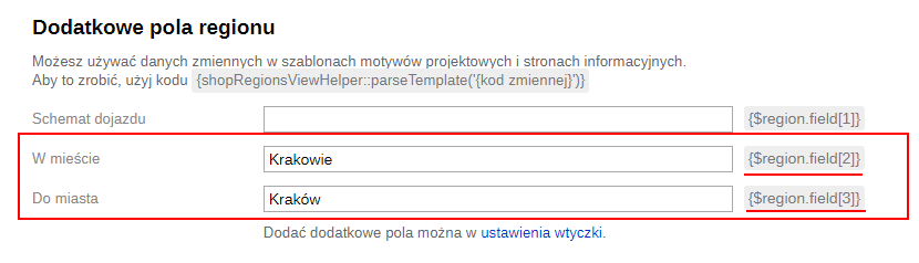 Wprowadź miasto z deklinacją (SEO-regiony)