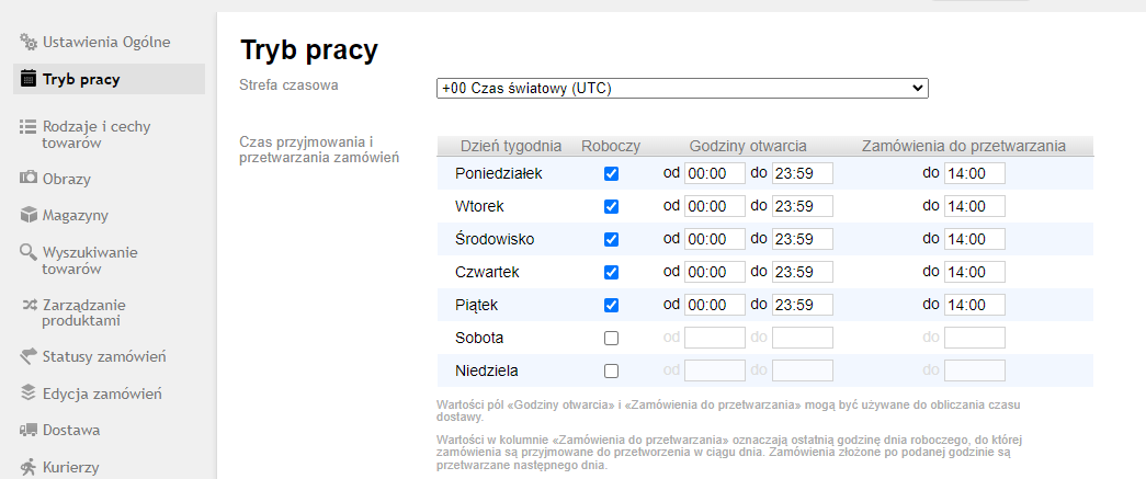 Kontakty w stopce (Unishop)