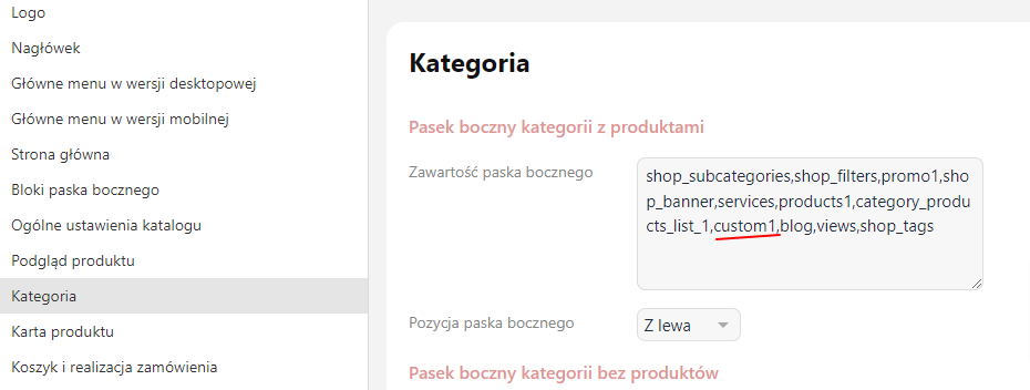 Wyświetlenie bloków z dowolną zawartością (Handyshop)