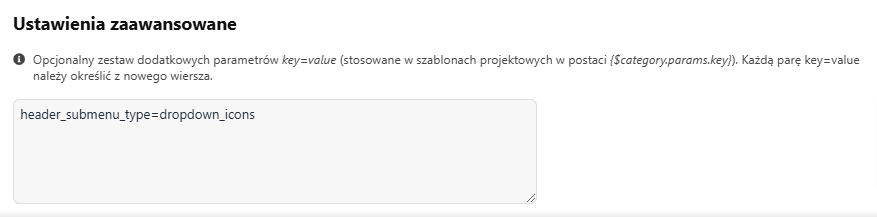 Ustawienia indywidualnego wyglądu dla kategorii