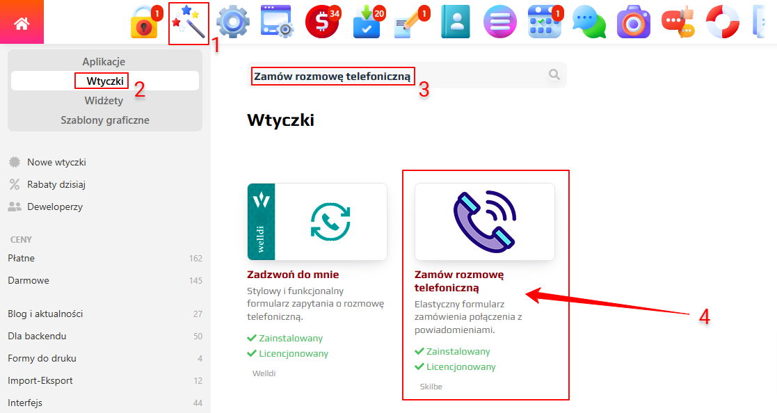 Zamów rozmowę telefoniczną (skilbe) - (Unishop)