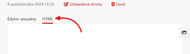 Tworzenie nowej strony w trybie HTML