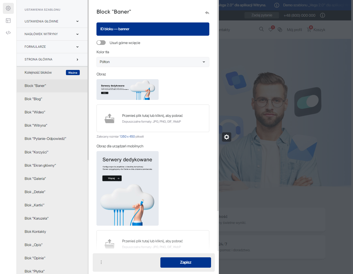 Strona główna 'Vega 2.0' — Block Baner