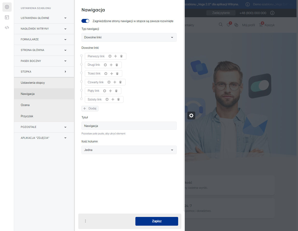 Stopka 'Vega 2.0' — Nawigacja